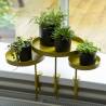 Esschert Design Plant Tray with Clamp Round Gold M Colour gold Size m 