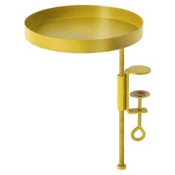 Esschert Design Round Gold Plant Tray with Clamp - Medium Size