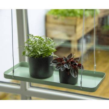 Esschert Design Rectangular Green Hanging Plant Tray - S