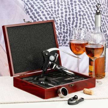 HI 10 Piece Wine Accessory Set with Case - Perfect Gift