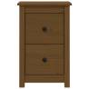 Elegant Honey Brown Bedside Cabinets - 2 pcs Solid Pine