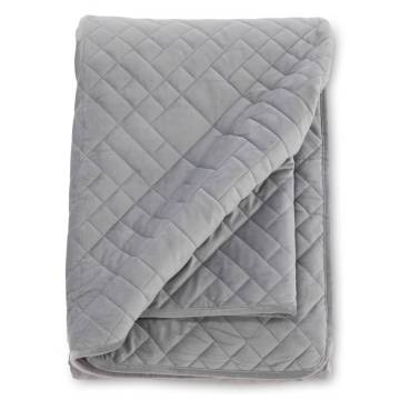 Venture Home Jilly Bedspread 80x260 cm - Light Grey Velvet