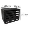 Exacompta Store-Box Drawer Set | 6 Drawers Glossy Black