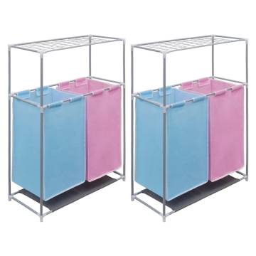 2-Section Laundry Sorter Hampers - Organize Your Laundry Easily