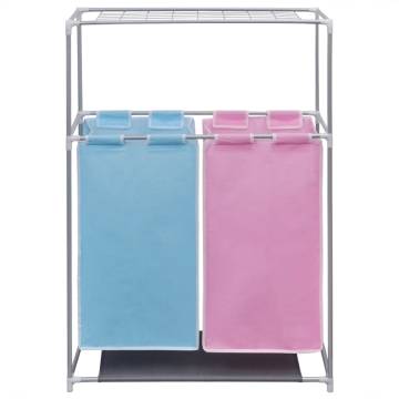 2-Section Laundry Sorter Hampers - Organize Your Laundry Easily