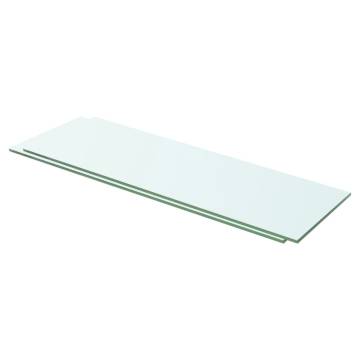 Stylish Glass Shelves - 2 Pcs Clear Panel 60x15 cm