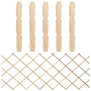 Trellis Fences 5 pcs Solid Firwood 180x80 cm - Hipomarket