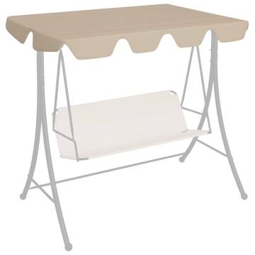 Replacement Canopy for Garden Swing - Beige 188x145 cm