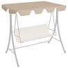 Replacement Canopy for Garden Swing Beige 188/168x145/110 cm Colour beige Size 188/168 x 145/110 cm Quantity in Package 1 