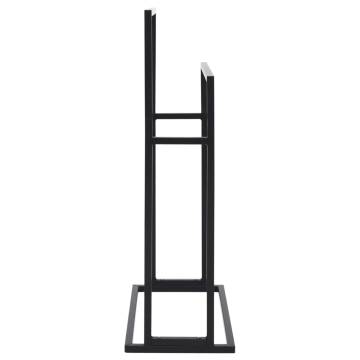 Freestanding Towel Rack Black - Durable Iron Design