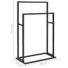 Freestanding Towel Rack Black - Durable Iron Design