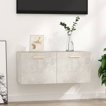 Wall Cabinet Concrete Grey 80x35 cm - Scandinavian Design