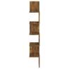 Wall Corner Shelf - Smoked Oak, 20x20x127.5 cm