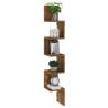 Wall Corner Shelf - Smoked Oak, 20x20x127.5 cm