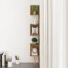 Wall Corner Shelf - Smoked Oak, 20x20x127.5 cm