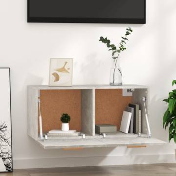 Wall Cabinet Concrete Grey 80x35 cm - Scandinavian Design