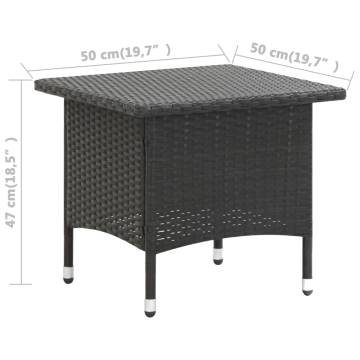 Tea Table Black 50x50x47 cm - Stylish Garden Addition