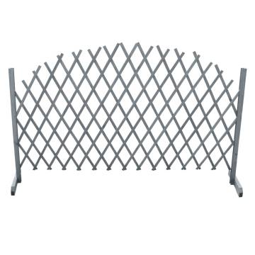 Trellis Fence Solid Firwood 1.8x1 m Grey | Hipomarket