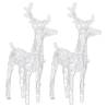 Christmas Reindeers 2 pcs LED Acrylic - Cold White Holiday Decor