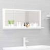 Bathroom Mirror High Gloss White 90x10.5x37 cm Engineered Wood Colour high gloss white Size 90 x 10.5 x 37 cm Quantity in Package 1 