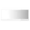 Stylish High Gloss White Bathroom Mirror - 90x10.5x37 cm