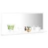 Stylish High Gloss White Bathroom Mirror - 90x10.5x37 cm