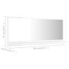 Stylish High Gloss White Bathroom Mirror - 90x10.5x37 cm