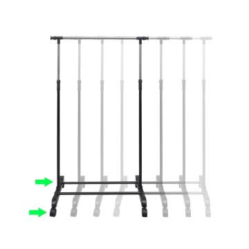 Adjustable Clothes Rack with Castors - Portable Hanging Storage