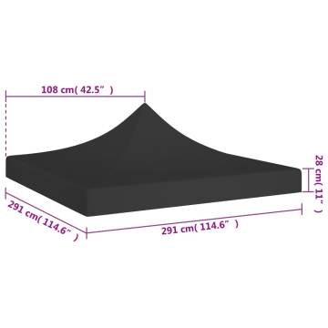 Durable Black Party Tent Roof 3x3m | Hipomarket