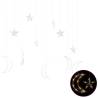 Star and Moon Fairy Lights with Remote Control | 138 LED Warm White