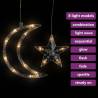 Star and Moon Fairy Lights with Remote Control | 138 LED Warm White