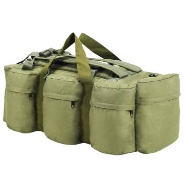 3-in-1 Army-Style Duffel Bag 90L Olive Green - Hipo Market