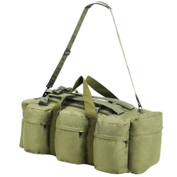 3-in-1 Army-Style Duffel Bag 90L Olive Green - Hipo Market