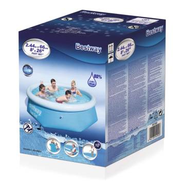 Bestway Fast Set Inflatable Swimming Pool 244x66 cm | Hipomarket