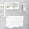 Stylish White Bathroom Mirror 80x10.5x37 cm - Hipomarket