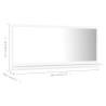 Stylish White Bathroom Mirror 80x10.5x37 cm - Hipomarket