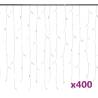 LED Curtain Icicle Lights 10m 400 LED Warm White - 8 Functions