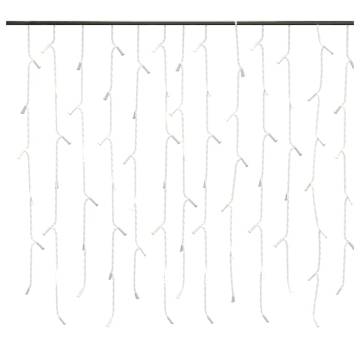 LED Curtain Icicle Lights 10m 400 LED Warm White - 8 Functions