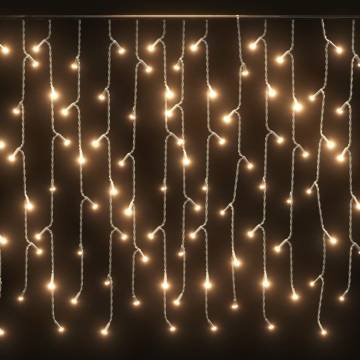 LED Curtain Icicle Lights 10m 400 LED Warm White - 8 Functions