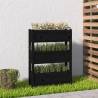 Solid Pine Wood Planter - Black 77x25x104.5 cm | Hipomarket