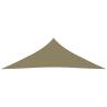 Beige Triangular Sunshade Sail - 3.5x3.5x4.9m Oxford Fabric