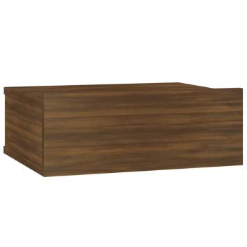 Floating Nightstand Brown Oak - Space-Saving Design 40x30x15 cm