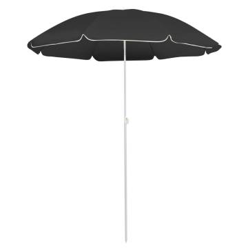 Outdoor Parasol with Steel Pole Anthracite 180 cm - HipoMarket