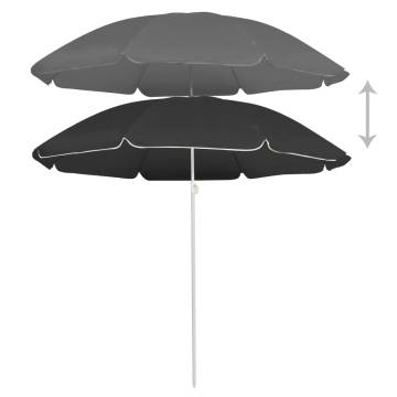 Outdoor Parasol with Steel Pole Anthracite 180 cm - HipoMarket