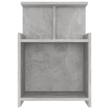 Stylish Concrete Grey Bed Cabinet - 40x35x60 cm | HipoMarket