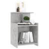 Stylish Concrete Grey Bed Cabinet - 40x35x60 cm | HipoMarket