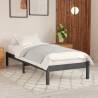 Bed Frame Grey Solid Wood Pine 90x200 cm Colour grey Size 90 x 200 cm 