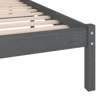 Grey Solid Wood Pine Bed Frame 90x200 cm | HipoMarket