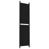 5-Panel Black Room Divider - 250x200 cm Fabric Privacy Screen