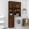 Bathroom Cabinet Smoked Oak 32x25.5x190 cm Engineered Wood Colour smoked oak Number of 1 Number of Pieces 